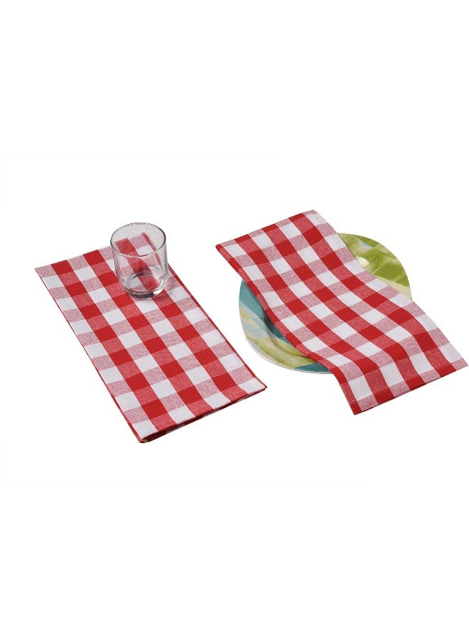 Urban Villa  Kitchen Towels Harvest Special Premium Quality 100% Cotton Dish Towels Mitered Corners Ultra Soft (Size: 20X30 Inch) Highly Absorbent Bar Towels And Tea Towels (Set Of 7) (Red) - Image 3
