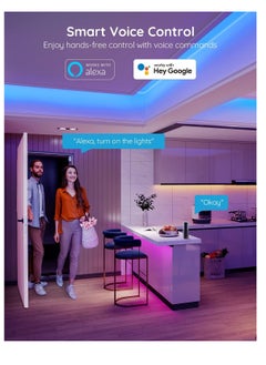 Govee Govee 50ft smart LED strip lights RGB color music sync DIY mode alexa / google assistant control  - Image 2