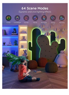 Govee Govee 50ft smart LED strip lights RGB color music sync DIY mode alexa / google assistant control  - Image 4