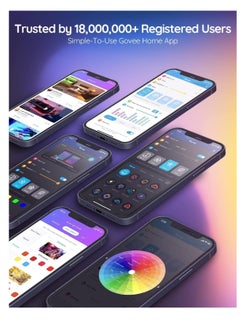 Govee Govee 50ft smart LED strip lights RGB color music sync DIY mode alexa / google assistant control  - Image 5