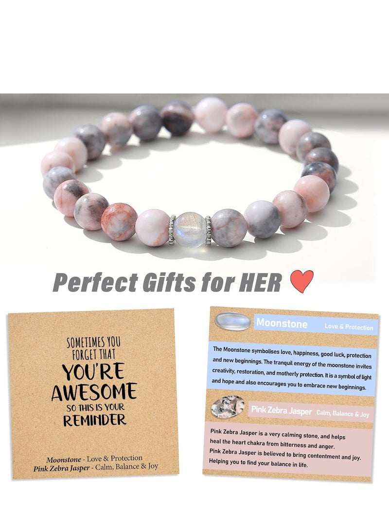 SOLARAE Bracelet Gifts for Girl Birthday Gifts for Girls Her Beaded Bracelets Natural Gemstone Bracelet Gifts for Daughter Mom Sister Wife Girlfriend Grandma - Image 2