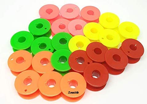Zenith 50 Solid Multi Color Bobbins for Any Automatic Sewing Machines (Singer/Usha/Brother) - Image 1
