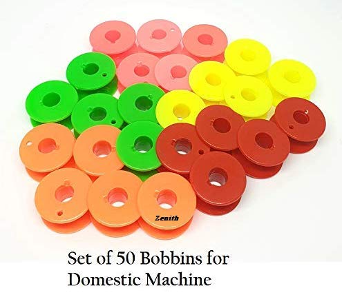Zenith 50 Solid Multi Color Bobbins for Any Automatic Sewing Machines (Singer/Usha/Brother) - Image 2