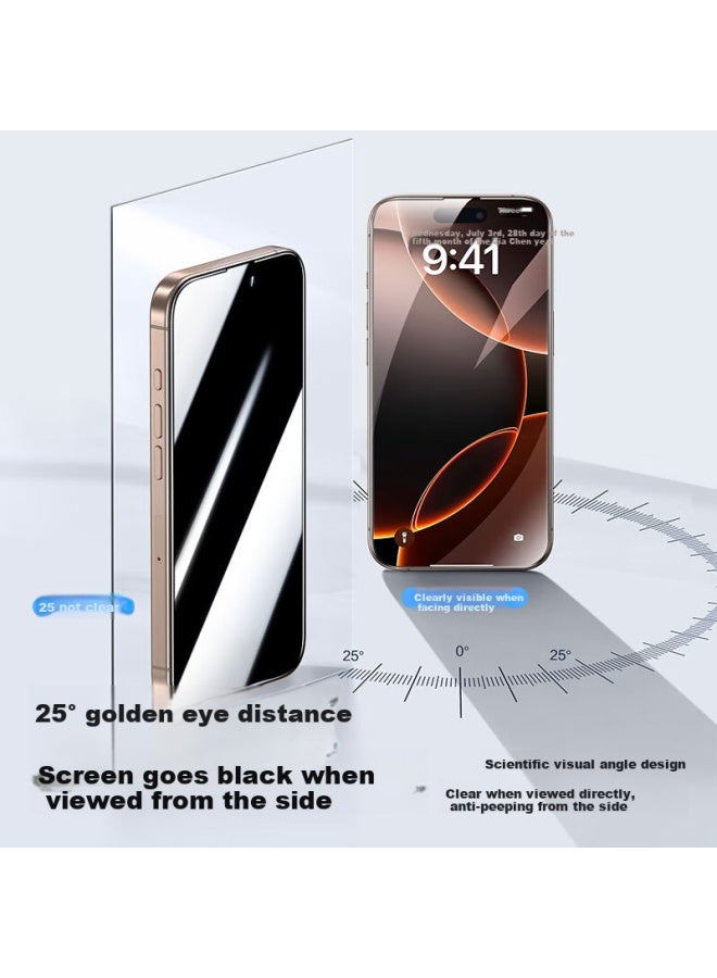 SmartDevil Privacy Tempered Glass Screen Protector For Iphone 16 Pro Max, Anti-spy Anti-dust Anti-shock Anti-fingerprint Full Coverage Screen Protector With Dust-free Storage Case By Shanmo - Image 2