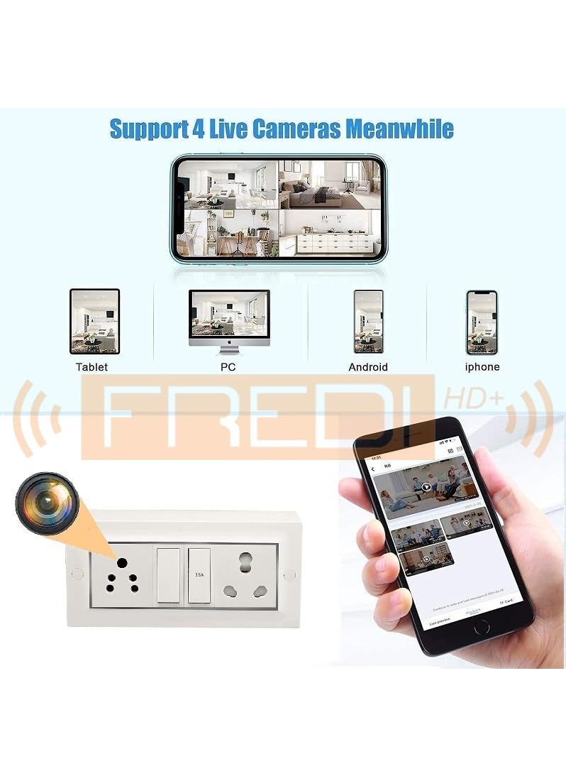 FREDI HD PLUS FREDI HD PLUS WiFi Modular Switch Socket Camera 1080P Full HD Resolution Audio Video Recording Camera Nanny Hidden Camera Indoor Security Hidden Camera iWFCam APP  - Image 5