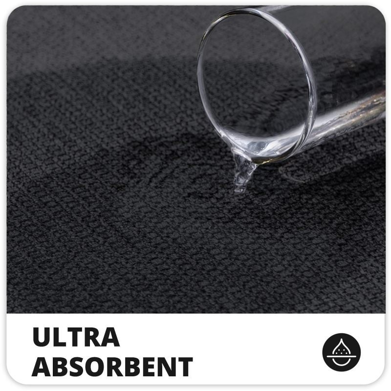 Quick Dry Bath Mat: Grey, Non-slip, Low Pile - Machine Washable Bathroom Runner Rug for Home Bathroom Decor - Image 3