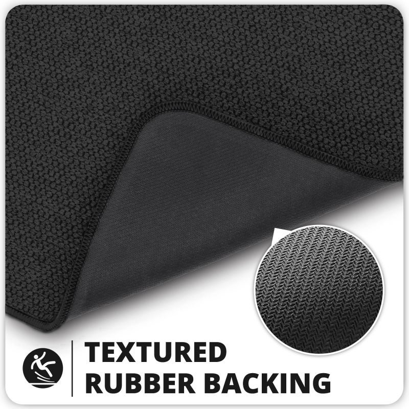 Quick Dry Bath Mat: Grey, Non-slip, Low Pile - Machine Washable Bathroom Runner Rug for Home Bathroom Decor - Image 4