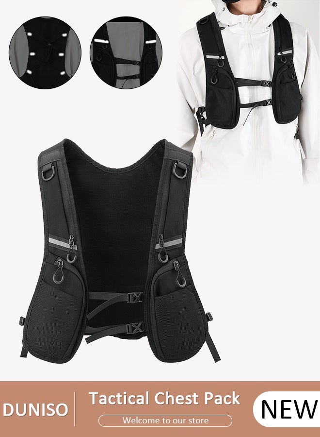 DUNISO Running Vest Backpack, Lightweight Running Backpack for Marathon, Quick Dry, Water-Resistant, Breathable, Adjustable Running Vest Phone Holder,Trail Running, Cycling, Hiking, Mountaineering for Women Men - Image 1