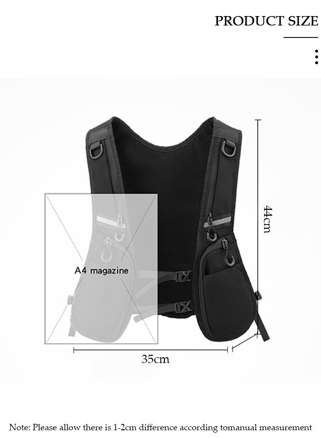 DUNISO Running Vest Backpack, Lightweight Running Backpack for Marathon, Quick Dry, Water-Resistant, Breathable, Adjustable Running Vest Phone Holder,Trail Running, Cycling, Hiking, Mountaineering for Women Men - Image 2