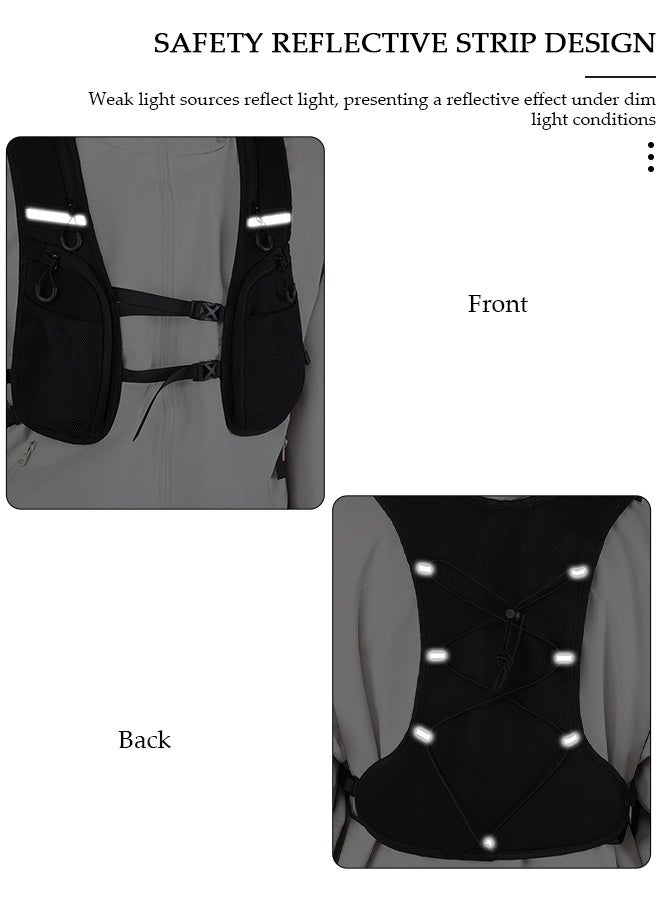 DUNISO Running Vest Backpack, Lightweight Running Backpack for Marathon, Quick Dry, Water-Resistant, Breathable, Adjustable Running Vest Phone Holder,Trail Running, Cycling, Hiking, Mountaineering for Women Men - Image 4