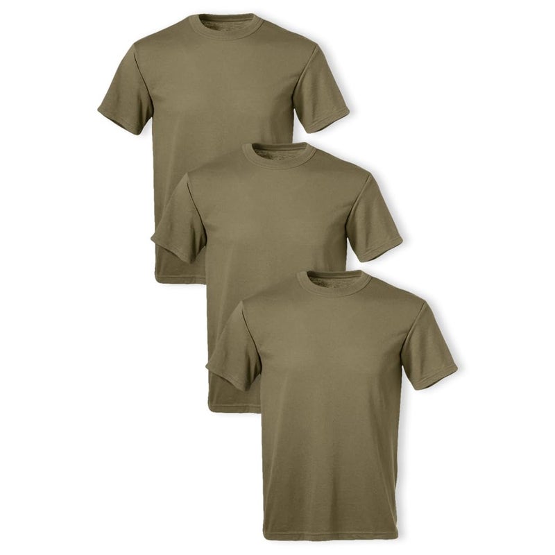 Soffe Mens 3 Pack USA PolyCotton Military Tee Tan XXLarge
