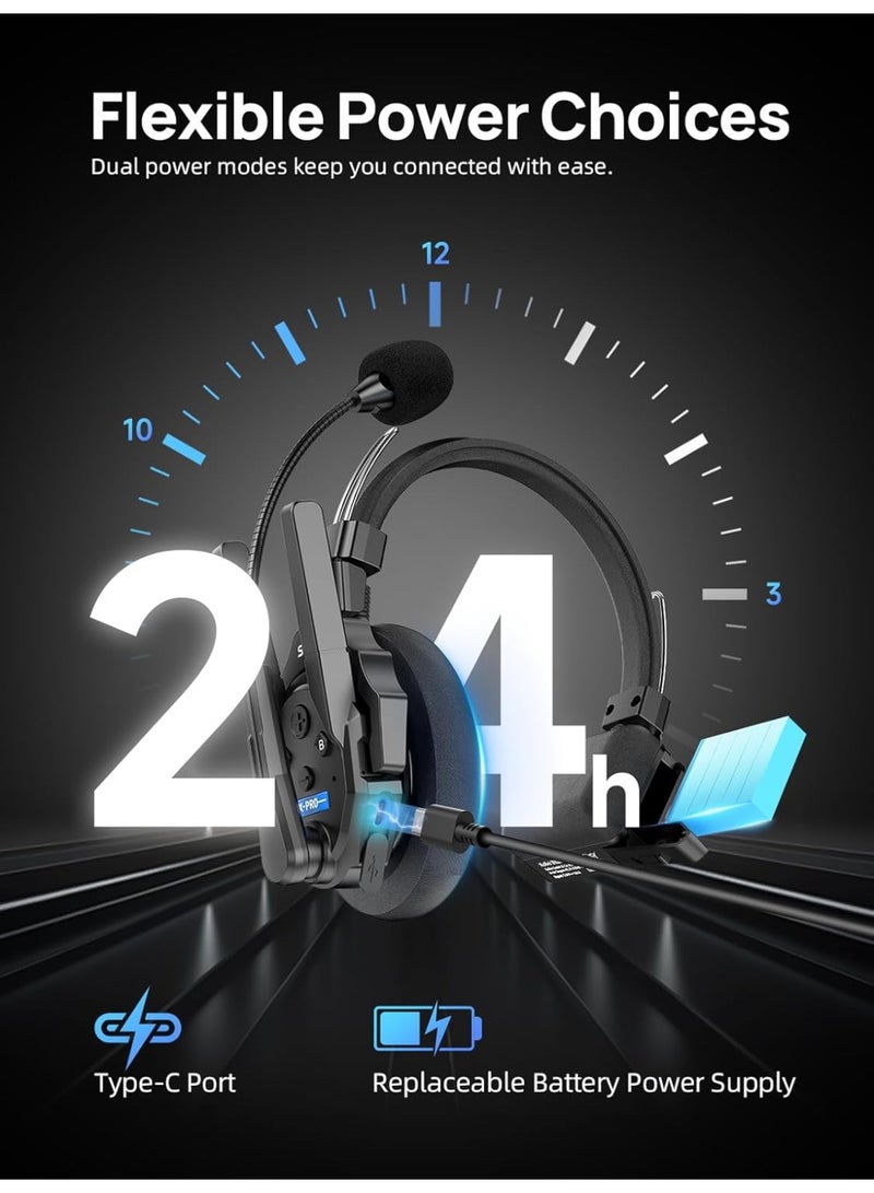 SYNCO XTALK XPRO Wireless Communication Headset System for 9 Persons Full Duplex 2.4GHz Wireless Intercom Headsets with Noise Reduction 24H Battery Life 500m Range for Film Production Live Events Stage Shows - Image 4