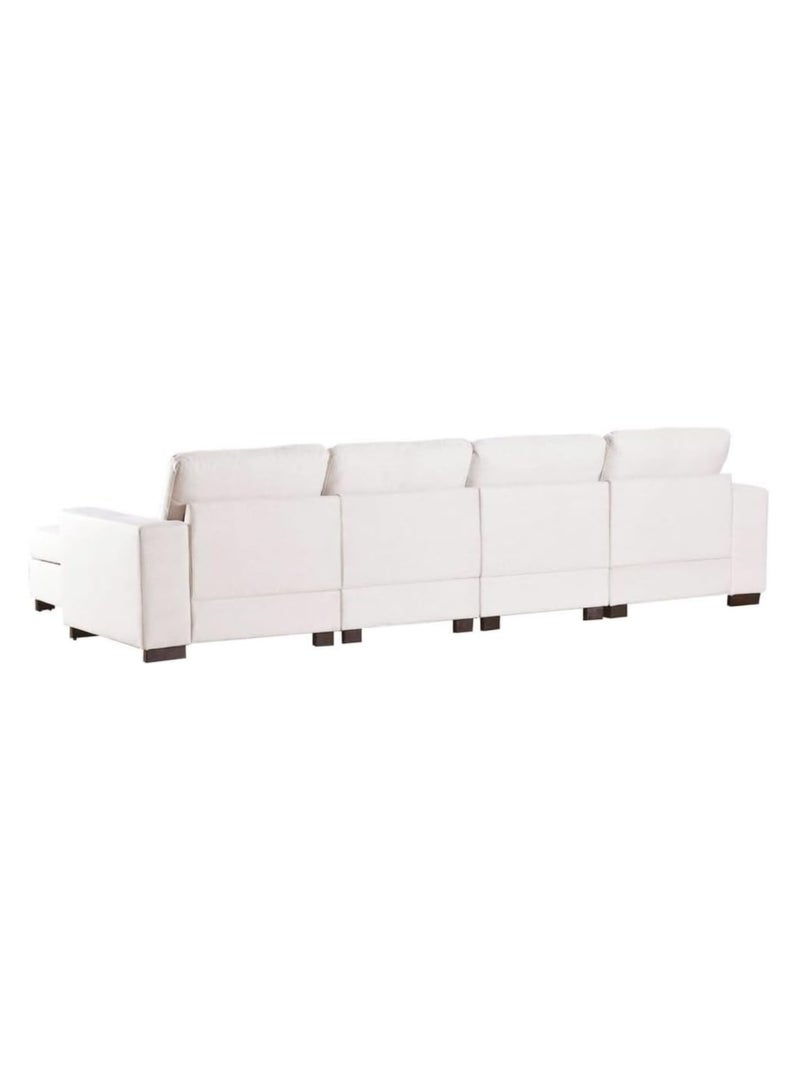 KARNAK Karnak Cambridge 4 Seater Sofa Modern Design Polyester Sofa For Living Room Color Beige  - Image 5