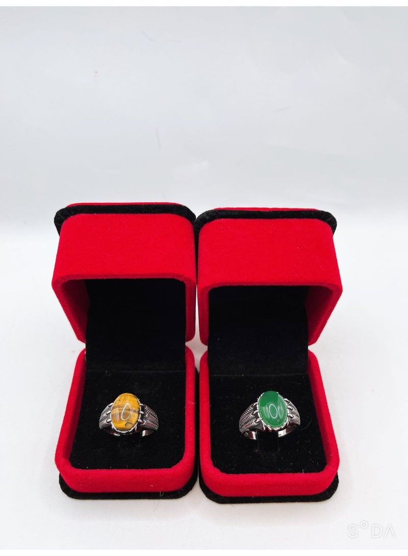 Armaaj Mens  Ring  With Stone - Image 1