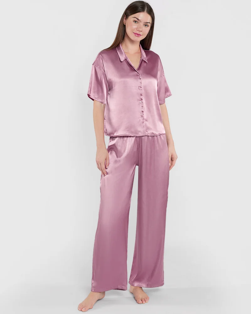 La Senza La Senza Unlined Satin Button Down Sleep Top