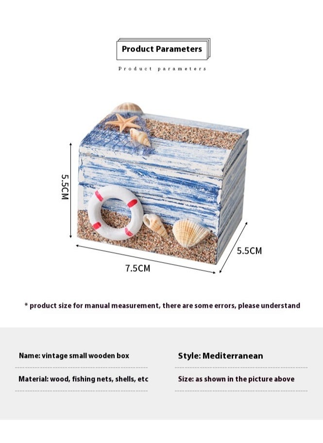 Generic Mediterranean desktop wooden storage box (color random)  - Image 3