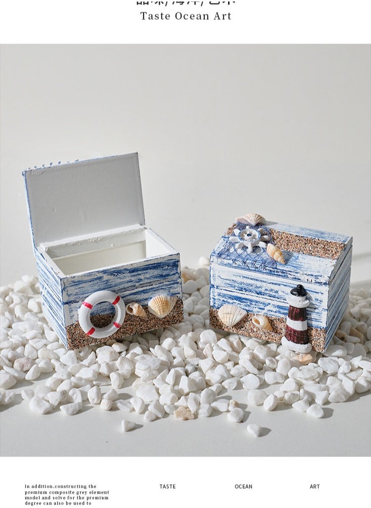 Generic Mediterranean desktop wooden storage box (color random)  - Image 4