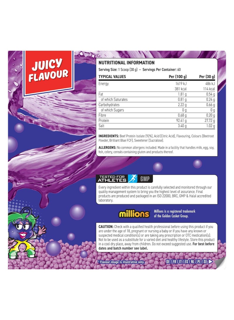 Applied Nutrition Applied Nutrition Beef XP - Clear Hydrolysed Protein Isolate, Fruit Juice Style, Dairy Free Beef Protein Powder, Lactose Free, Zero Sugar, Low Fat, 1.8kg - 60 Servings (Blackcurrant Millions)  - Image 4