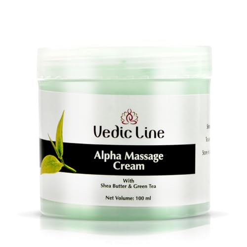 Vedic Line Vedicline Alpha Massage Cream, Reduce Early Signs of Ageing, Acne & Spots with Shea Butter, Green Tea for Radiant Skin,100ml - Image 1