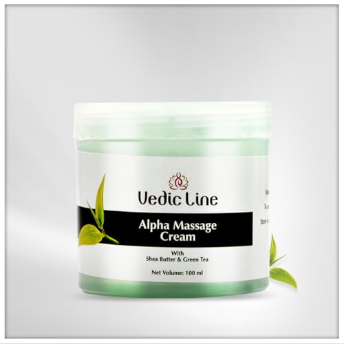 Vedic Line Vedicline Alpha Massage Cream, Reduce Early Signs of Ageing, Acne & Spots with Shea Butter, Green Tea for Radiant Skin,100ml - Image 2
