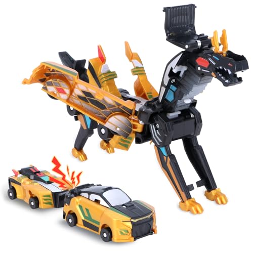 SOYUOI 2in1 Transforming Dinosaur Car Toy Magnetic Collision Robots for Kids Exciting Transformation Play for Boys Girls Ideal Birthday - Image 1