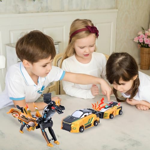 SOYUOI 2in1 Transforming Dinosaur Car Toy Magnetic Collision Robots for Kids Exciting Transformation Play for Boys Girls Ideal Birthday - Image 5