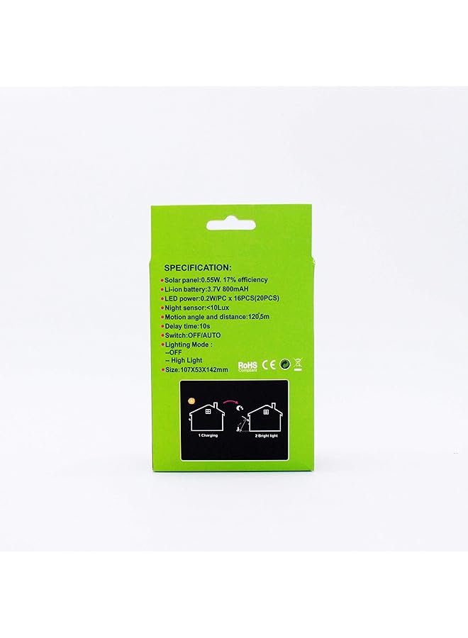 erorex 20 Leds Sensor Solar Motion Light For Outdoor Path And Wall - Image 2