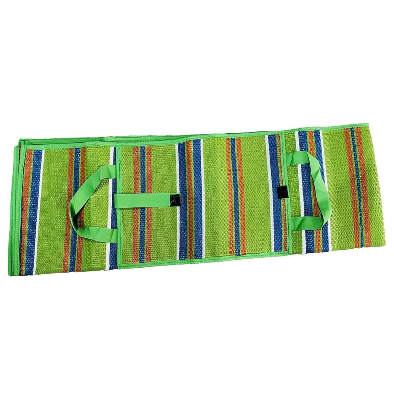 BHAWANI Foldable Plastic Floor Mat Multicolor Chatai 3X6 Mats for Home Mixed Perfect for Picnics Beaches Outings WeatherProof PVC Chatai with Handle Pack of 1 - Image 4