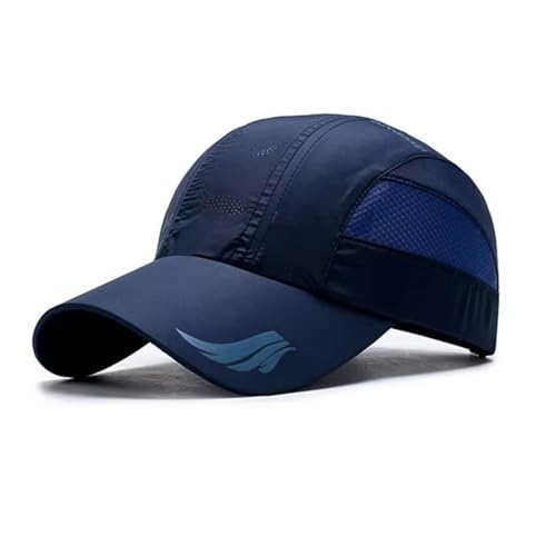 HSR Unisex Polyester Lightweight Breathable Stylish Summer Sport Hat with Adjustable Buckle , UV, Sun Protection Cap for Travel, Hiking, Gardening, Fishing Blue - Image 1
