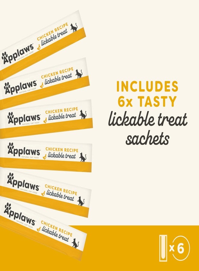 Applaws Natural Grain-Free Complementary Wet Cat Treats - Chicken Recipe Lickable Treats, 6 x 14g (Pack of 1, Chicken) - Image 2