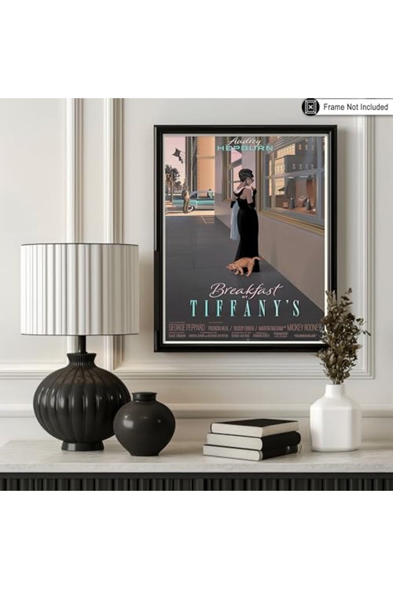 Poster Master Breakfast at Tiffany's Movie Poster - Audrey Hepburn Print - Fashion Art - Gift for Men, Women & Fan - Classic Decor for Home Theater, Bedroom, Office or Studio - 8x10 UNFRAMED Wall Art - Image 4