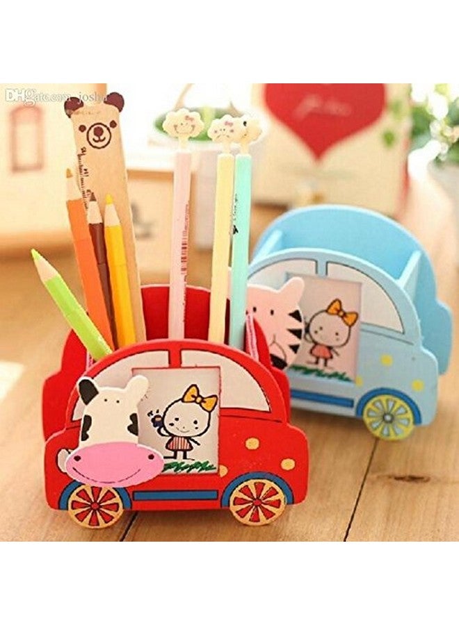 Funny Teddy Return Gift for Kids Birthday Party - Wooden Pencil Stand - Pack of 12 pcs (Assorted Design and Color) - Image 5