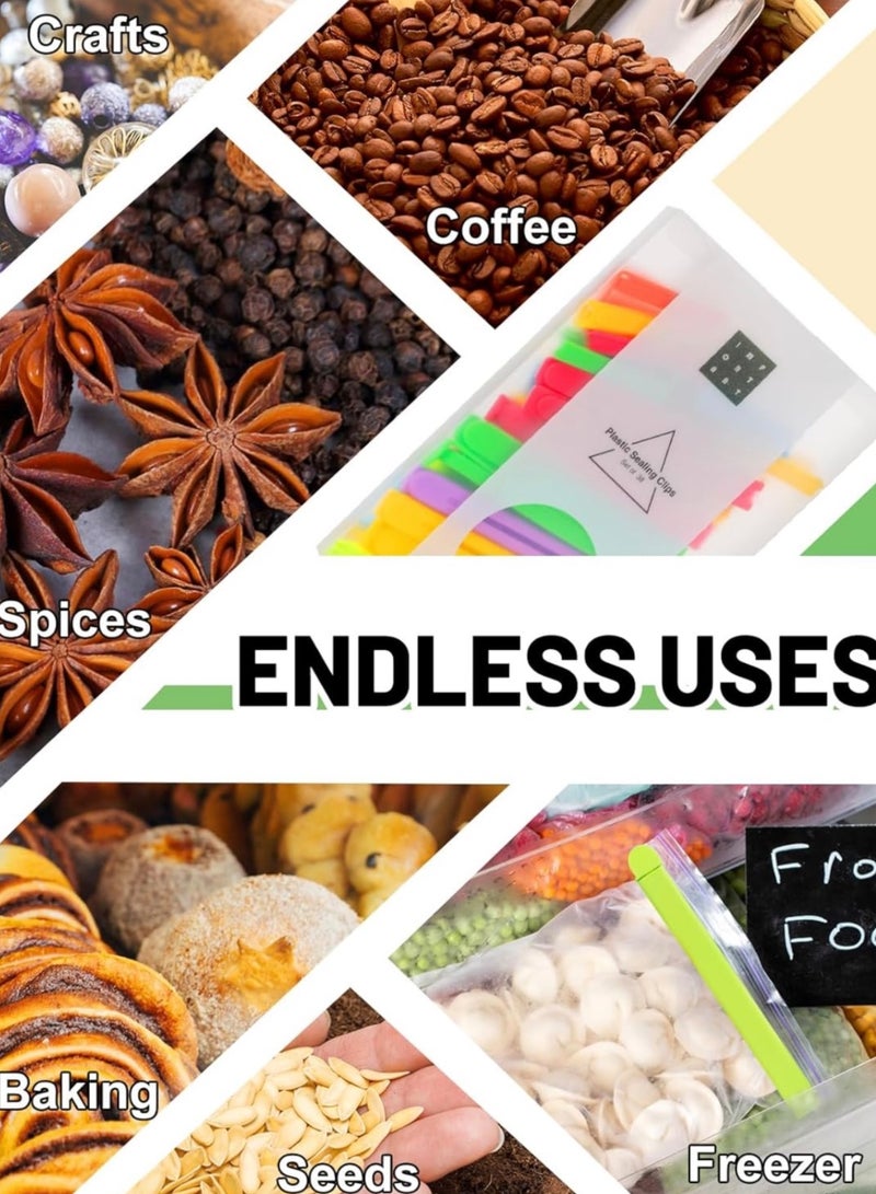 CleanWave - The Pure Effect 30-Pack Plastic Food Bag Clips – Reusable Sealing Clips for Kitchen Storage & Snack Bags | Airtight, Moisture-Proof & Durable Freshness Seal for Chips, Bread, Coffee & Food Packages - Image 5