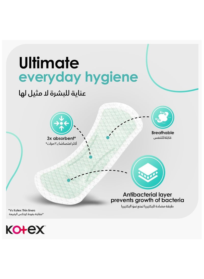 Kotex Antibacterial Panty Liners, 99% Protection from Bacteria Growth, Long Size, 64 Daily Panty Liners  - Image 3