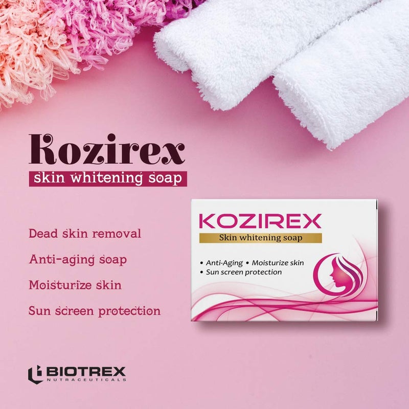 Biotrex Nutraceuticals Biotrex Kozirex Skin Whitening Bath Soap 75gm Combo Pack of 3 - Image 3
