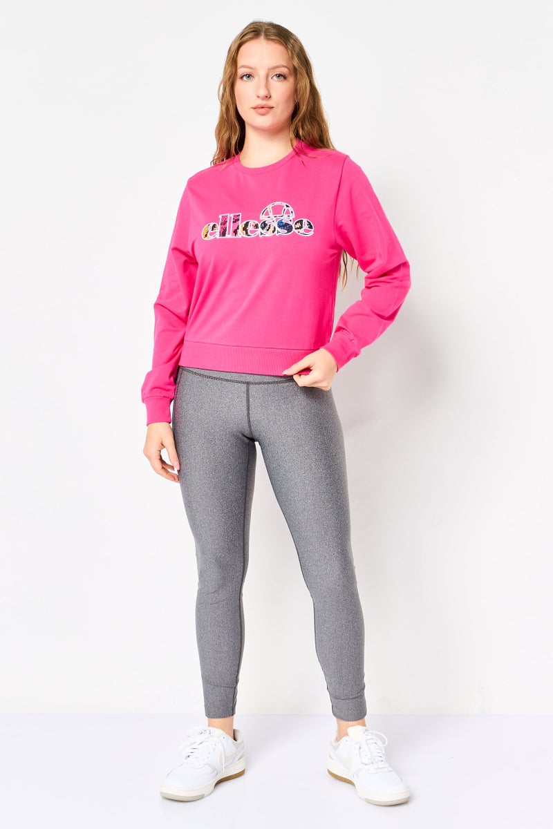 Ellesse سويت شيرت رياضي نسائي بأكمام طويلة مناسب في الهواء الطلق، وردي - Image 4