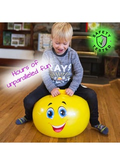 Bouncy Ball For Kids Bouncing Ball With Handle Outdoor Toys For Ages 56789 Yellow Hopper Ball W/Pump - pzsku/ZAF07306591C624FD23A6Z/45/_/1720608499/2b59259b-1f6a-4fa4-9c60-d3504a8f1d6f