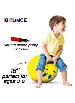 Bouncy Ball For Kids Bouncing Ball With Handle Outdoor Toys For Ages 56789 Yellow Hopper Ball W/Pump - pzsku/ZAF07306591C624FD23A6Z/45/_/1720608506/4ecfe50c-9e8f-42bf-a619-20b7aa537f34