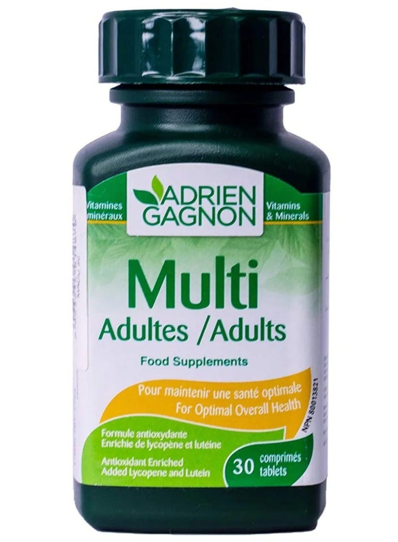Gagnon Multi Adult Food Supplement, 30 Tablets
