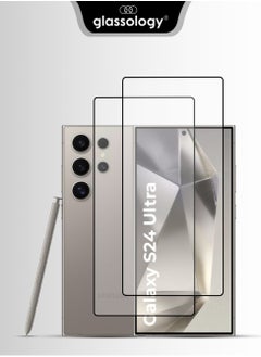 glassology Samsung Galaxy S24 Ultra Screen Protector 2 Pack - 6.7'' with Easy Installation Frame High-Grade Shockproof Protection Anti-Fingerprint & Smudge HD Clarity  - Image 1