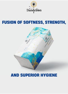 Dandelion Dandelion Ultra-Soft Facial Tissues– Total 3000 Sheets, 300 Pulls x 2 Ply, Pack of 5, White  - Image 4