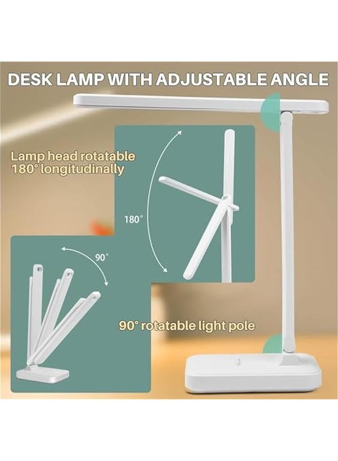 HOOKOR Cordless LED Desk Lam, Dimmable Desk Light Reading Lamp 3 Lighting Modes, Eye Protection Desk Lamp Desk Accessories with Pen Holder,Equipped USB Charger Suitable for Home Office,Kids Study - Image 4
