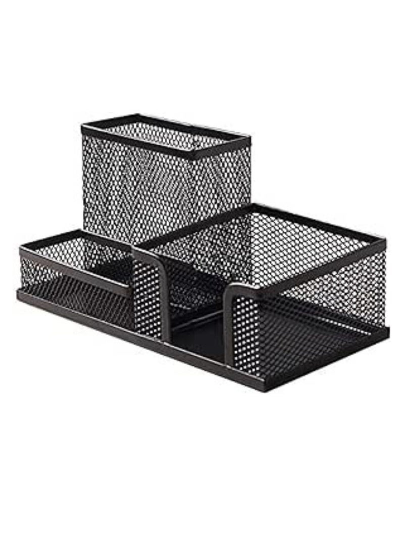 Libra منظم مكتبي بمقصورات باللون الأسود - Image 2