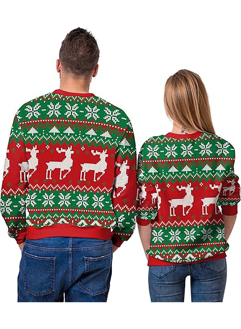 تابيت سترات عيد الميلاد القبيحة للرجال والنساء، مطبوعات ثلاثية الأبعاد، بلوفرات مضحكة، قمصان بياقة دائرية، سترات للأزواج، ملابس حفلات عيد الميلاد - Image 5