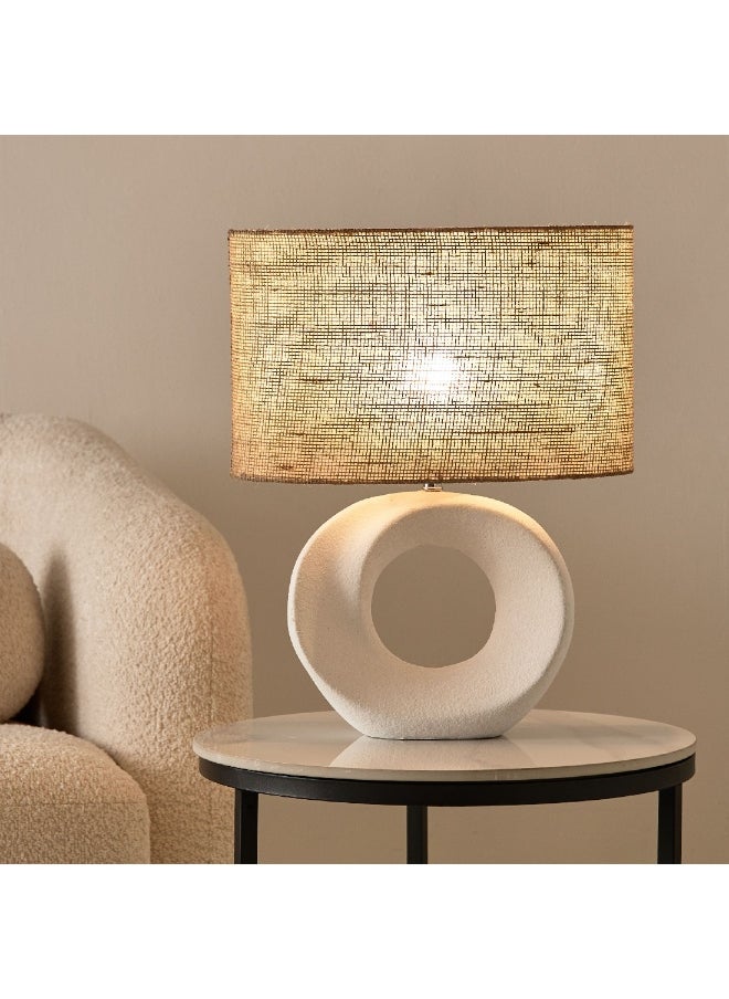 Home Box - Zoe Spengler Ceramic Table Lamp with Linen Shade 40 x 51 x 20 cm - Image 1