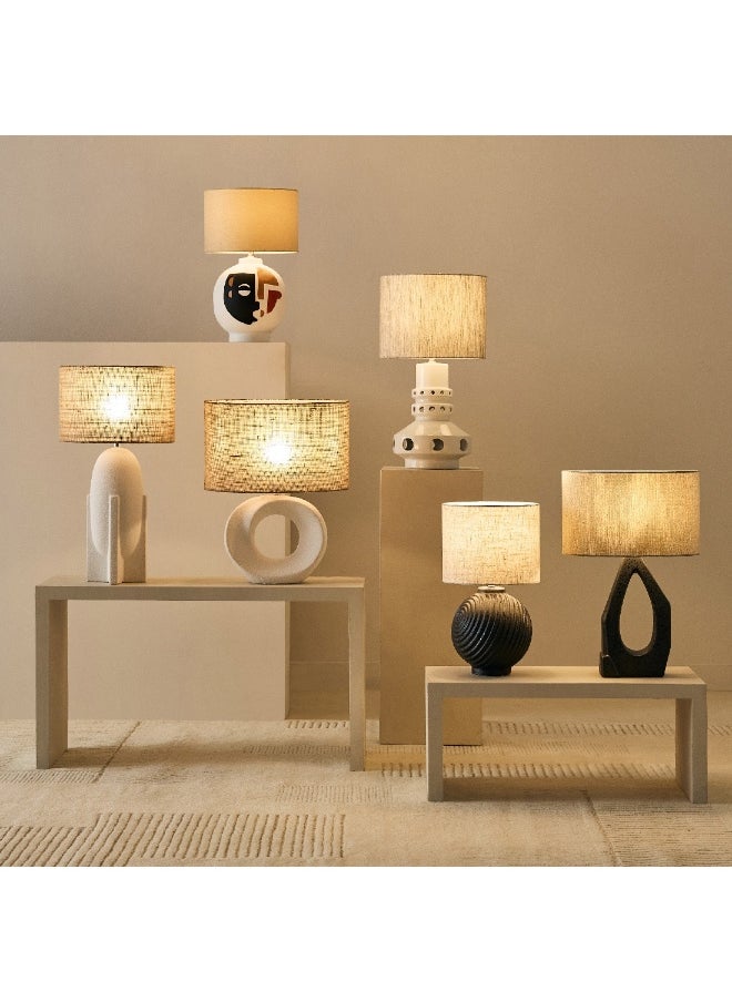 Home Box - Zoe Spengler Ceramic Table Lamp with Linen Shade 40 x 51 x 20 cm - Image 1