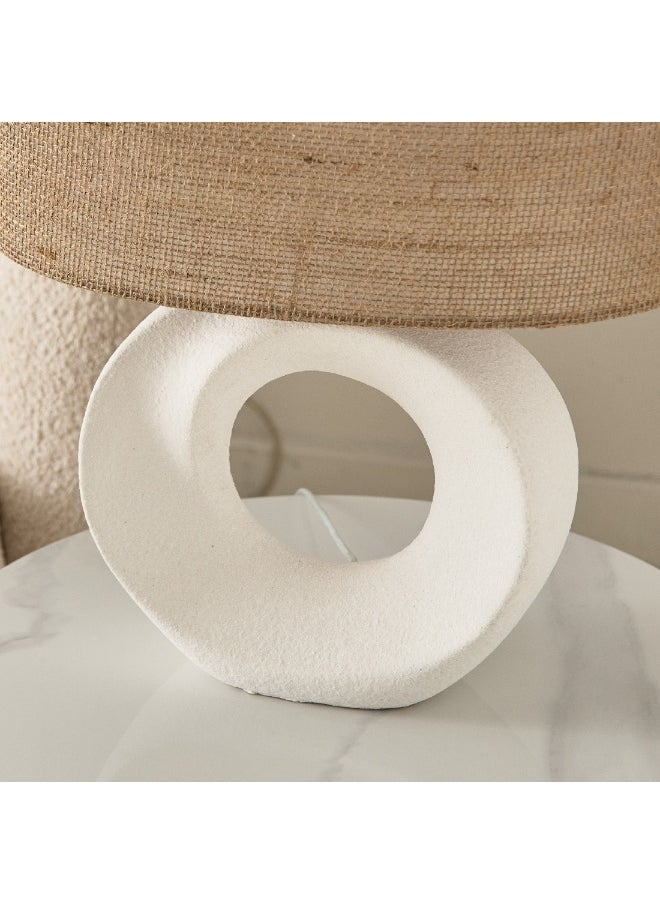 Home Box - Zoe Spengler Ceramic Table Lamp with Linen Shade 40 x 51 x 20 cm - Image 1