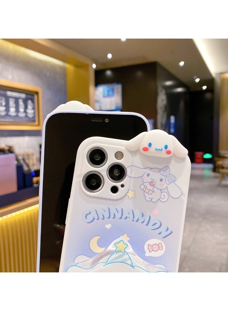 عام غطاء هاتف iPhone 15 Pro Max المتوافق حالة كاواي لطيفة حالة هاتف كرتونية لطيفة TPU حالة ناعمة مع حامل قبضة للنساء والفتيات” - Image 3