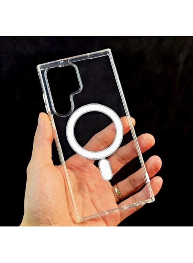Silicone Magnetic Case for Samsung Galaxy S25 Ultra Compatible with [Mag-safe]All-Round Protection, Shockproof Clear - Image 1