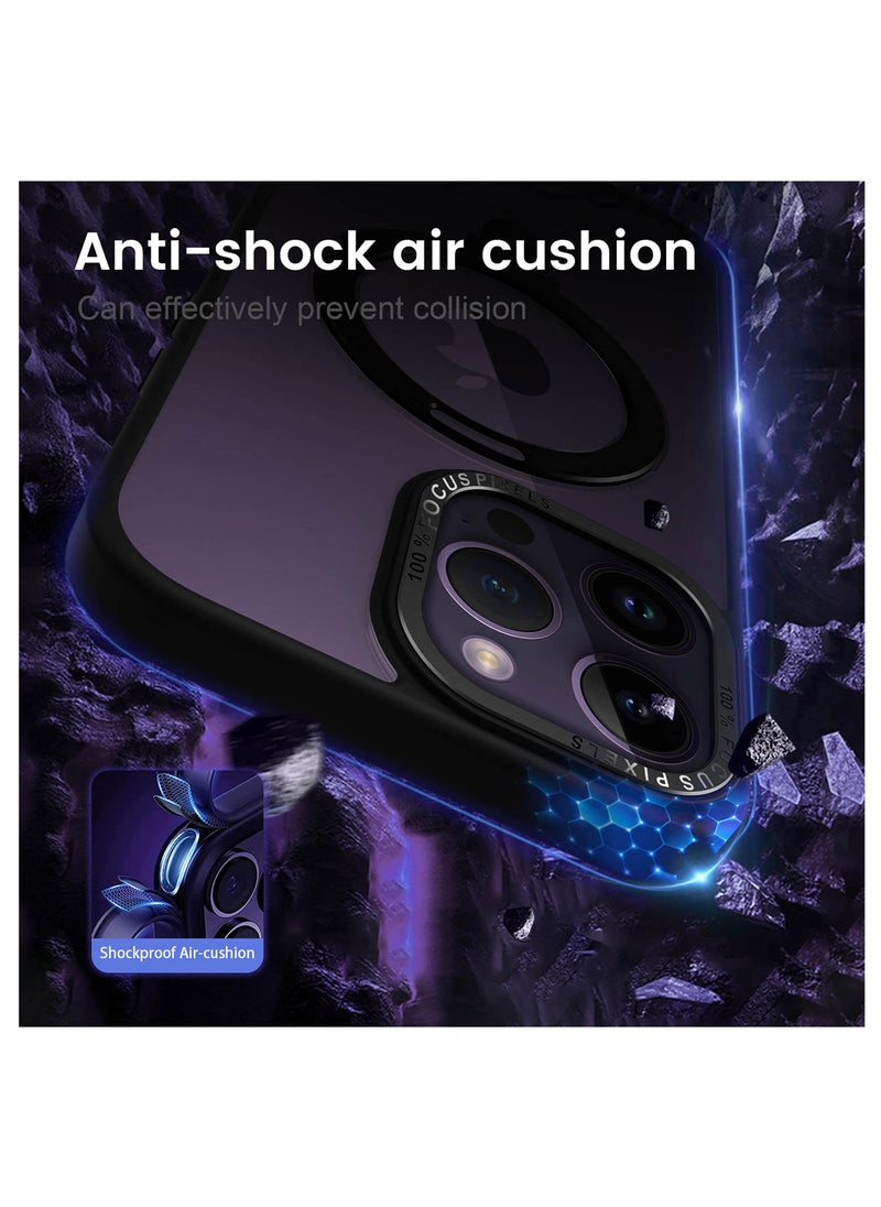 Anmi - magnetic aluminum stand case for iphone 14 pro max 6.7" Black - Image 1